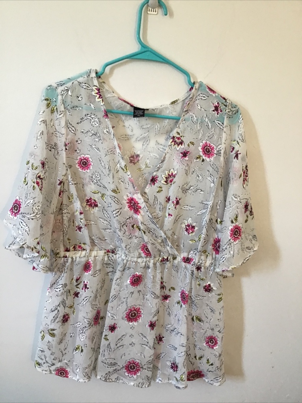 Torrid Sheer V-neck Babydoll Top